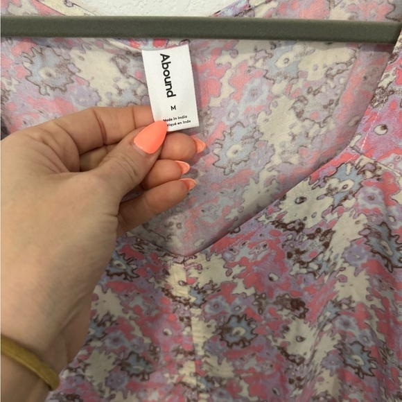 ABOUND Dusty Pink and Purple V Neck Long Sleeve Top NWT - Picture 6 of 7